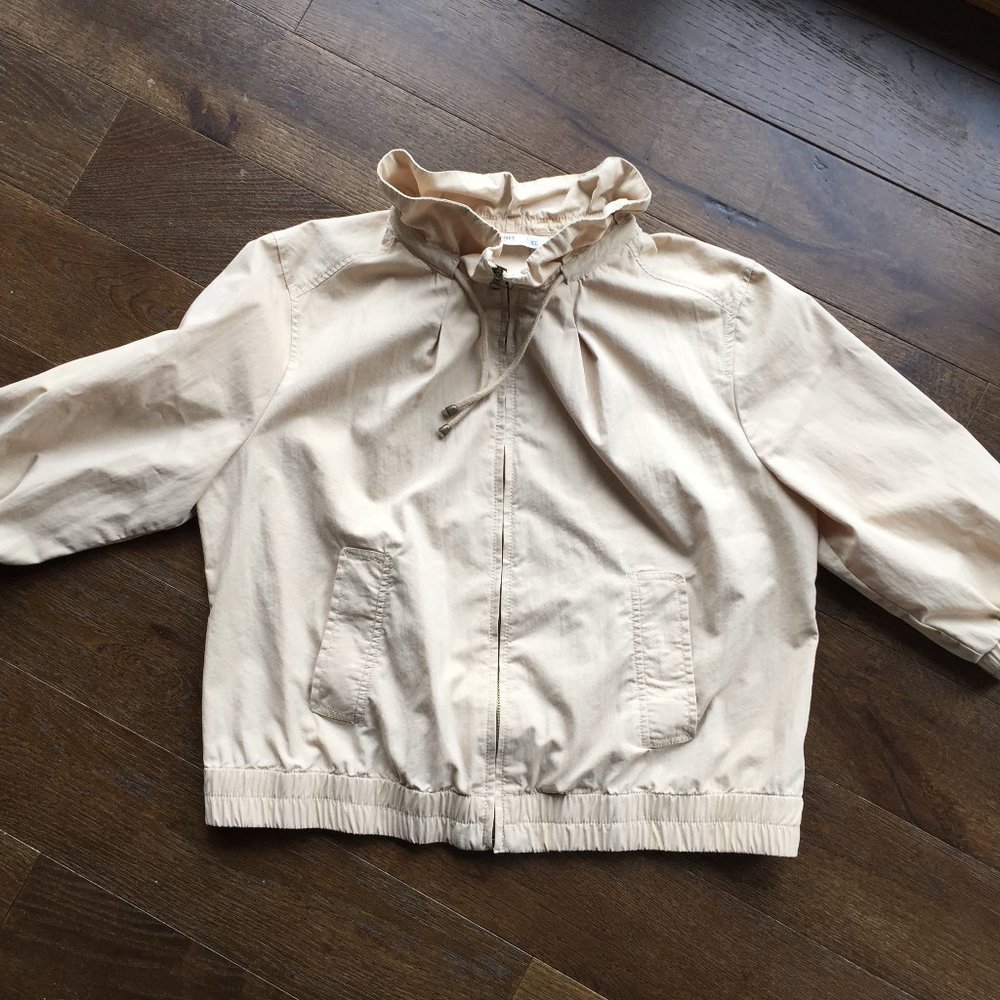 Old Navy cotton tan zip up jacket women's sz XL